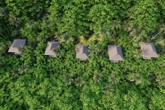 top view of cabins