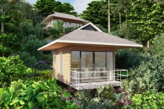 villa suite with satellite cabin in front