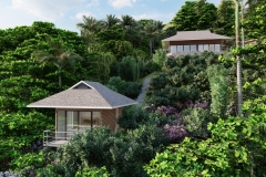 another view of villa suite with satellite cabin in front