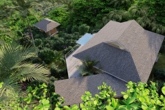 top view of villa suite with satellite cabin